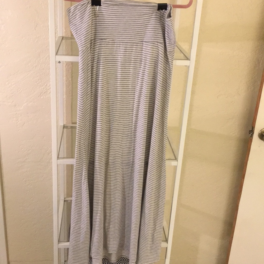 Lularoe striped fold over waist maxi skirt